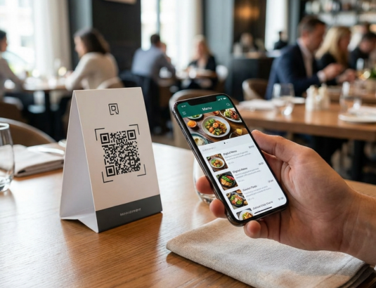 qr code digital menu for restaurant